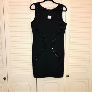 2/30 NWT Black Bejewled Dress Size L
